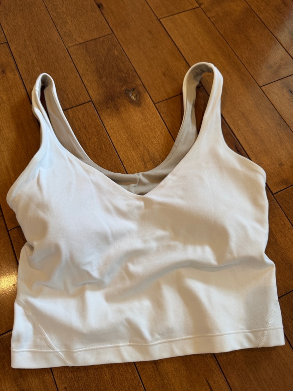 lululemon athletica Cream V-Neck Sports Bralette